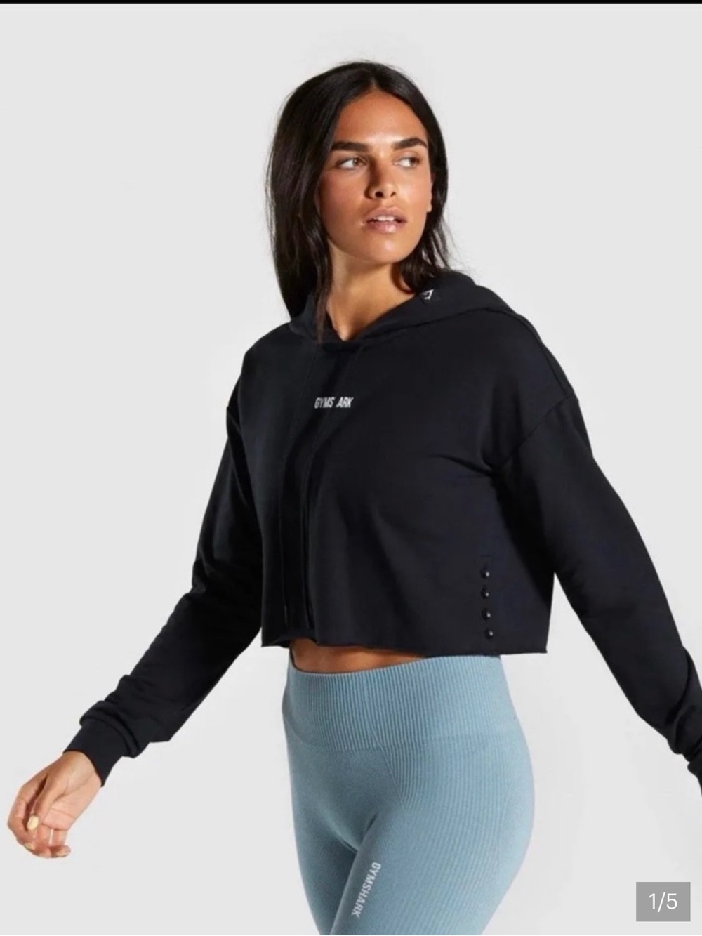 Gymshark Women’s Cropped Black Hoodie